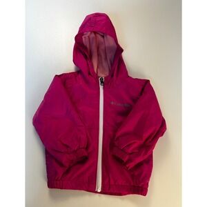 Columbia Fleece Lined Rain Jacket 6-12 Months Pink Hooded Lightweight